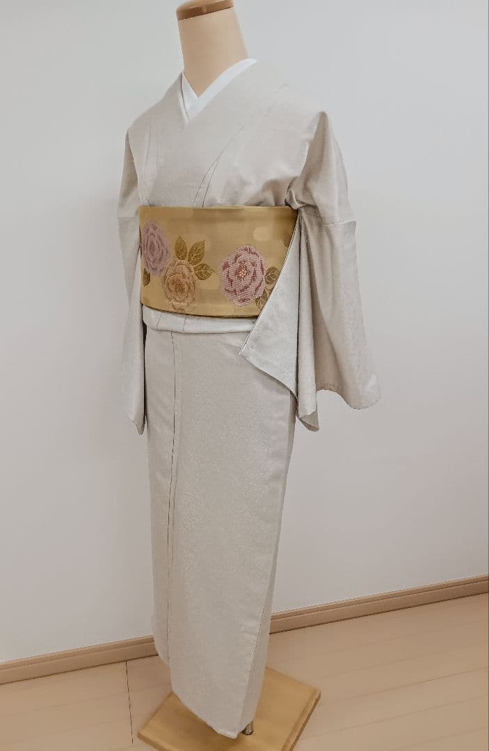 洗える色無地　花唐草地紋　Lサイズ