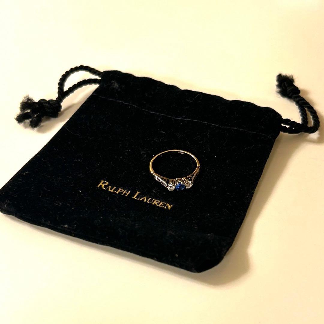 【レア美品】Ralph Lauren ゴールドストーンリング イギリス