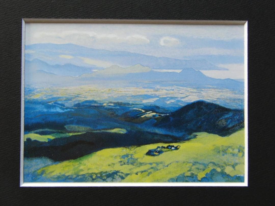 山羽斌士、【駿東伊豆長閑】、希少な額装用画集より、新品額装付、状態良好