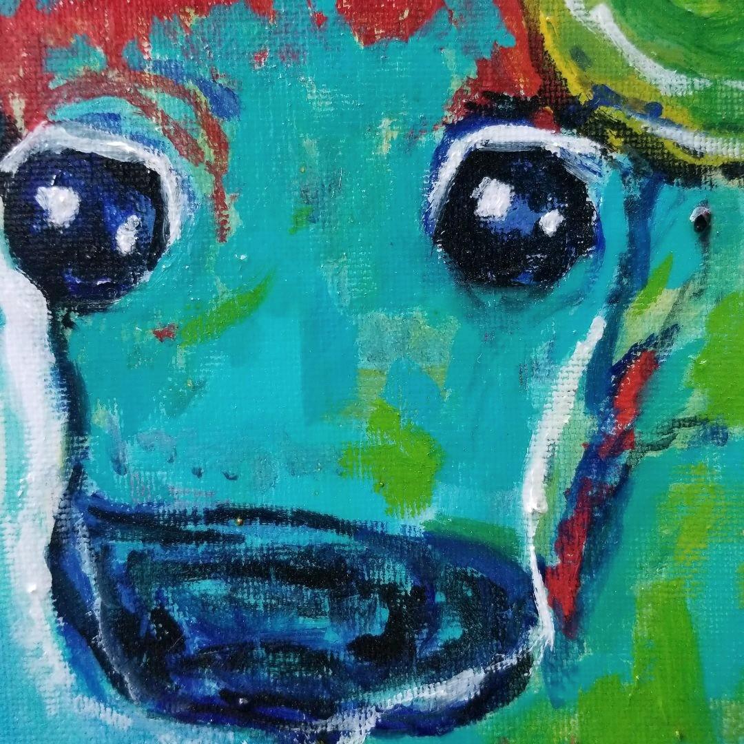 キャンバス 油絵　専用　カラフルCOWS  　1