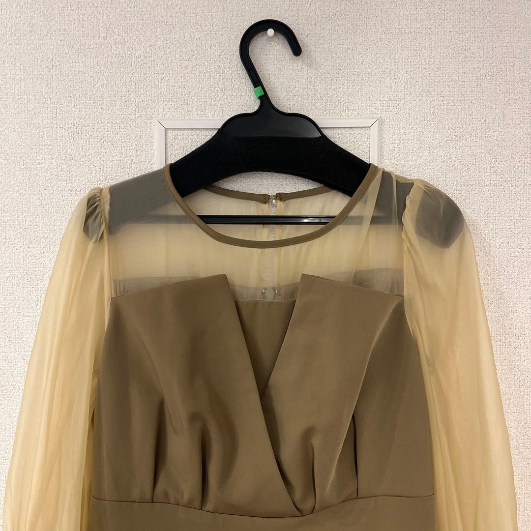 niana ビスチェデザインコクーンドレス　カーキ　S