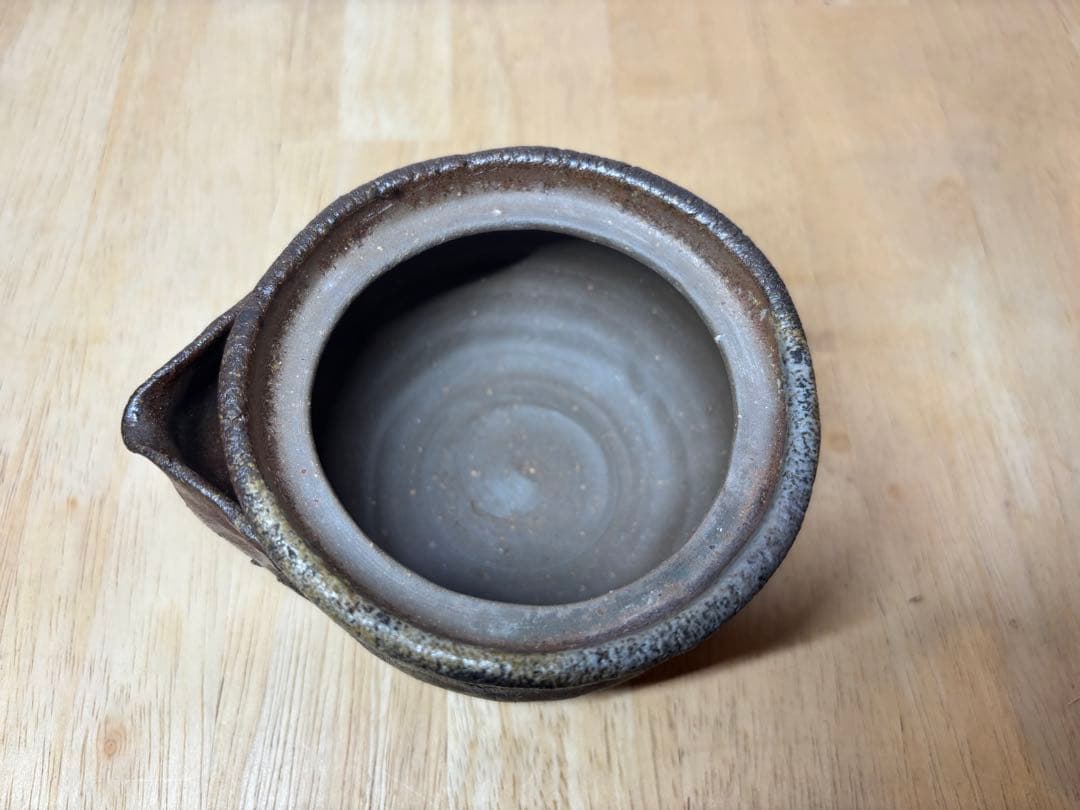 ㊺備前焼 宝瓶 登り窯 梅 うめ ウメ 手びねり 急須