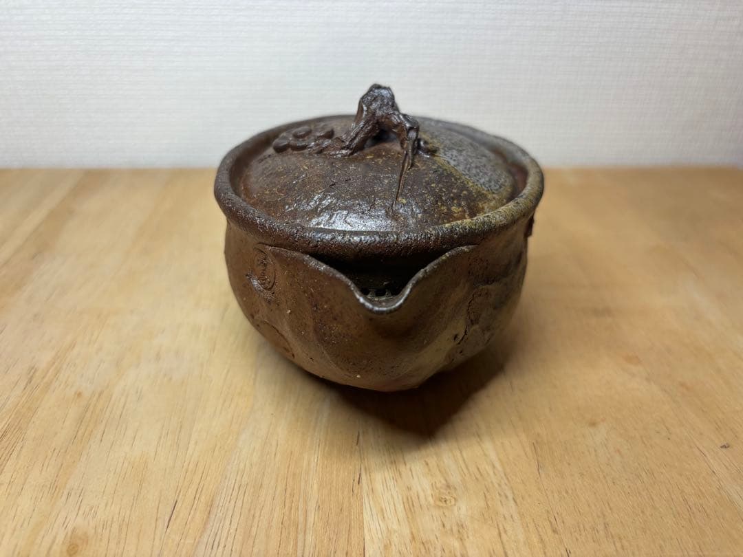 ㊺備前焼 宝瓶 登り窯 梅 うめ ウメ 手びねり 急須