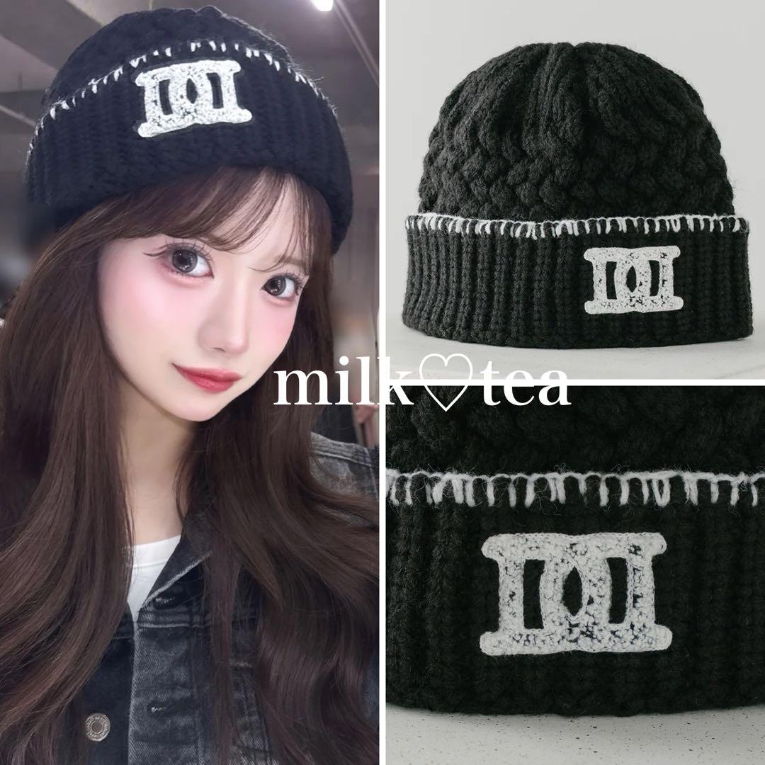 新品未開封 ダーリッチ DDロゴバスケットニットビーニー ブラック