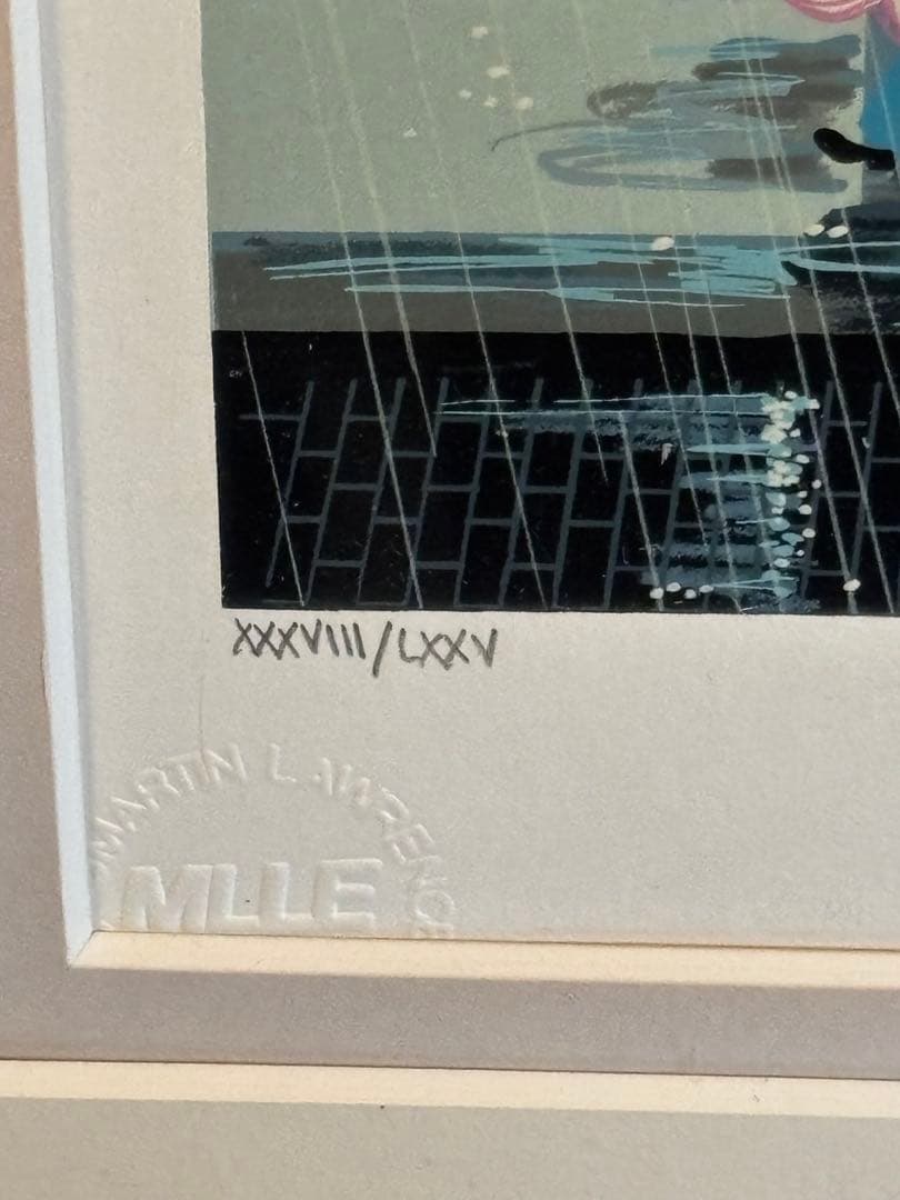 [真作] ヒロ・ヤマガタ 秋『土砂降り』 シルクスクリーン 75/38直筆サイン