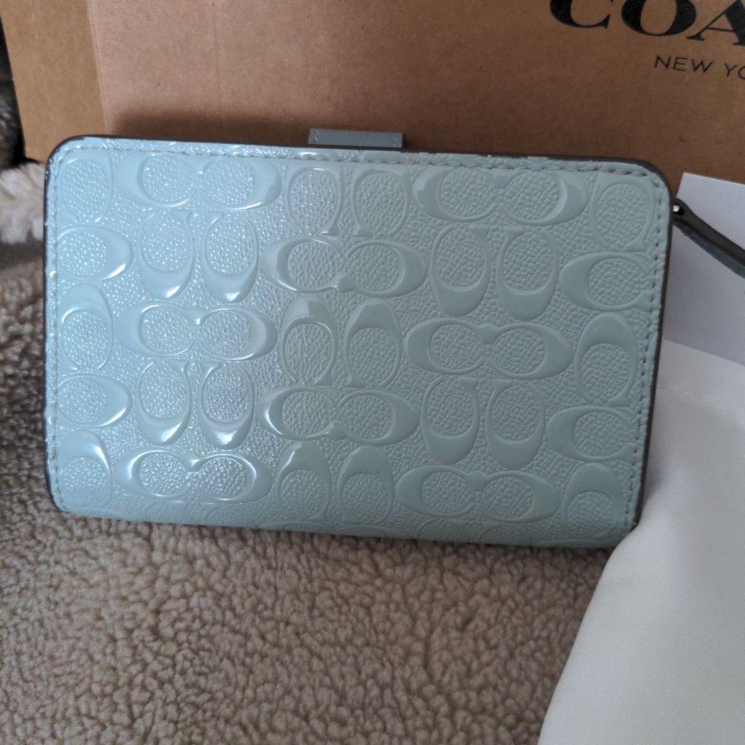 COACH 二つ折り財布 ミントグリーン