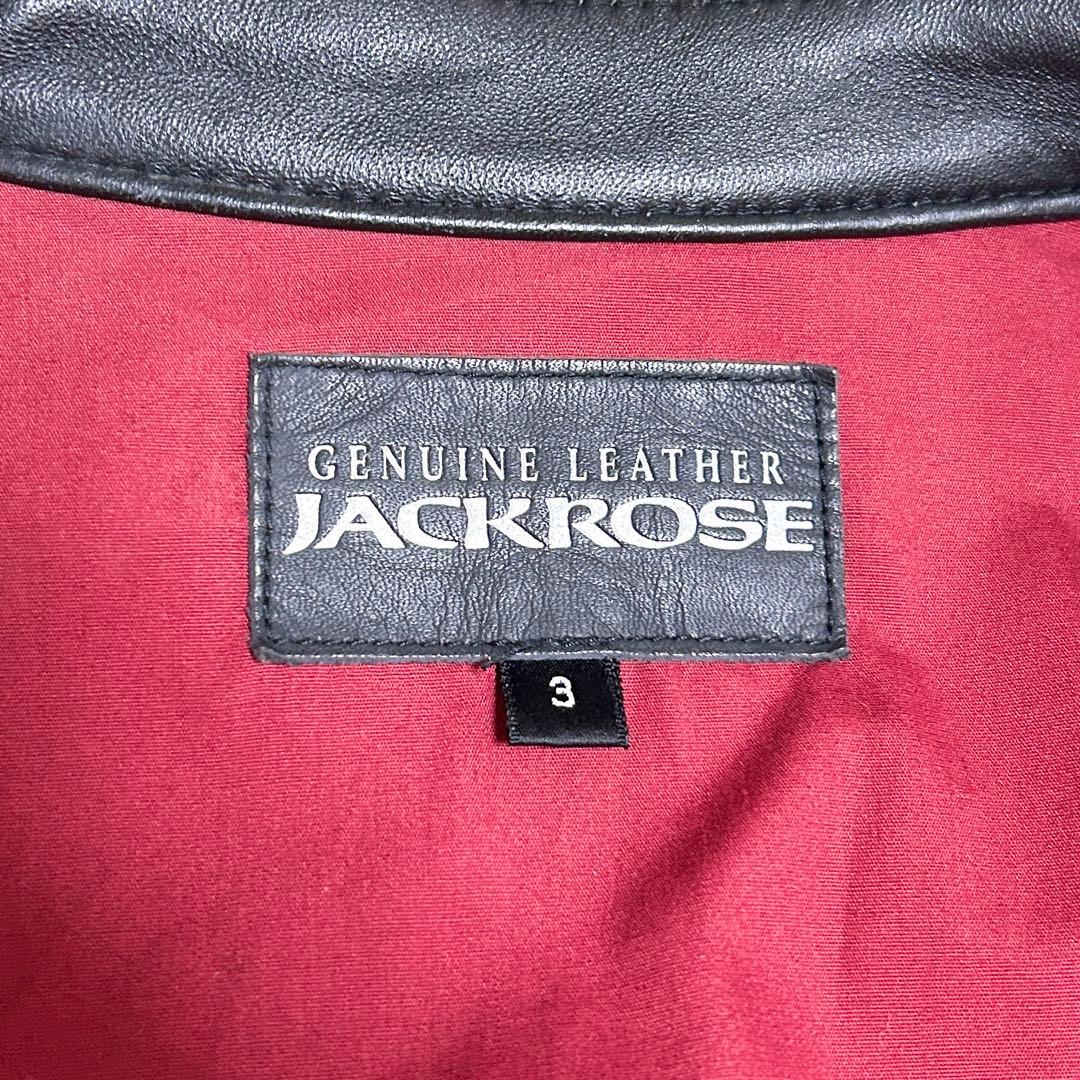 美品✨ JACKROSE シングルライダース ラムレザー ブラック 裏地赤