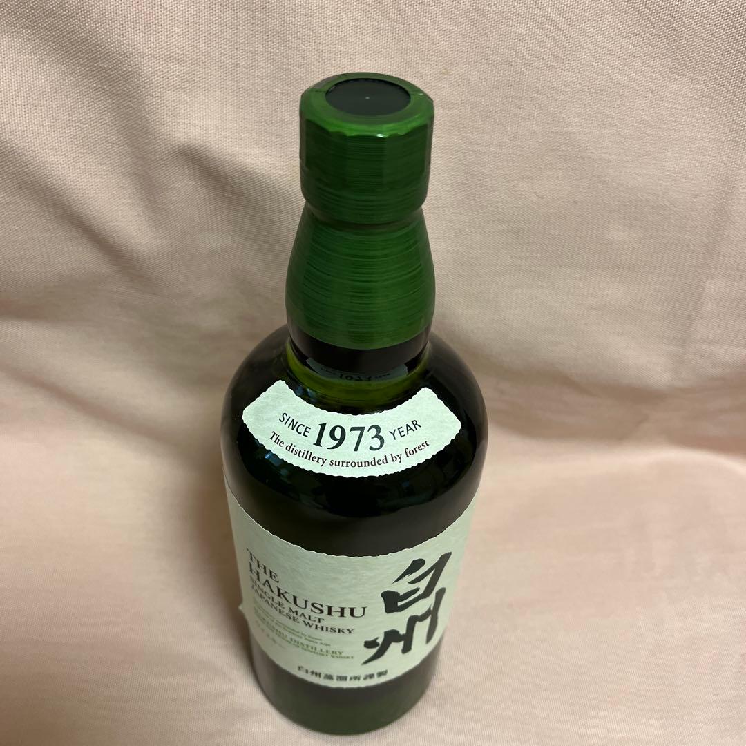 【箱付・未開封】サントリーシングルモルトウイスキー白州　700ml