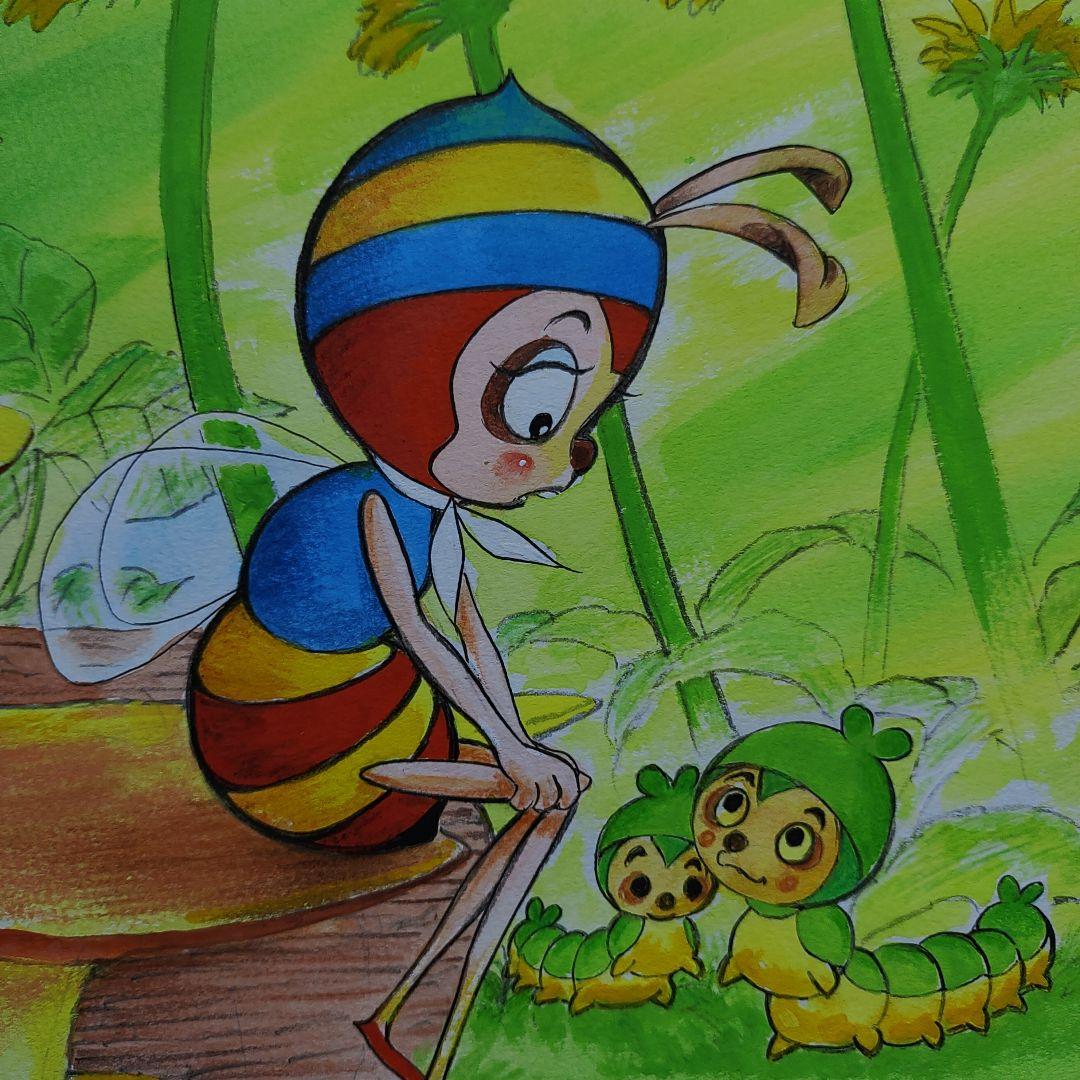 みなしごハッチ　小さな友達　肉筆原画