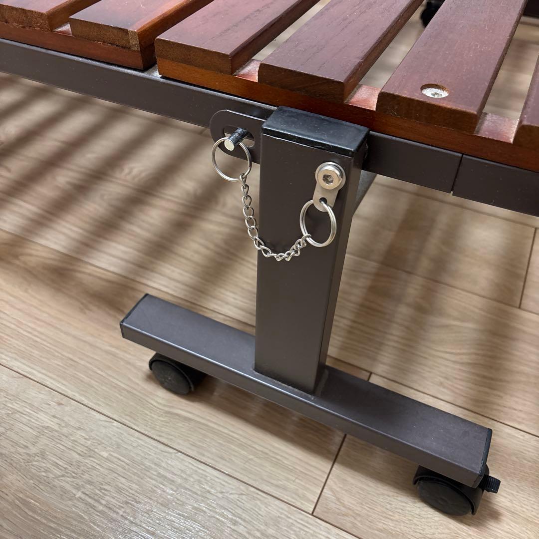 ミニマル　折りたたみベッド ダークブラウン シングルサイズ