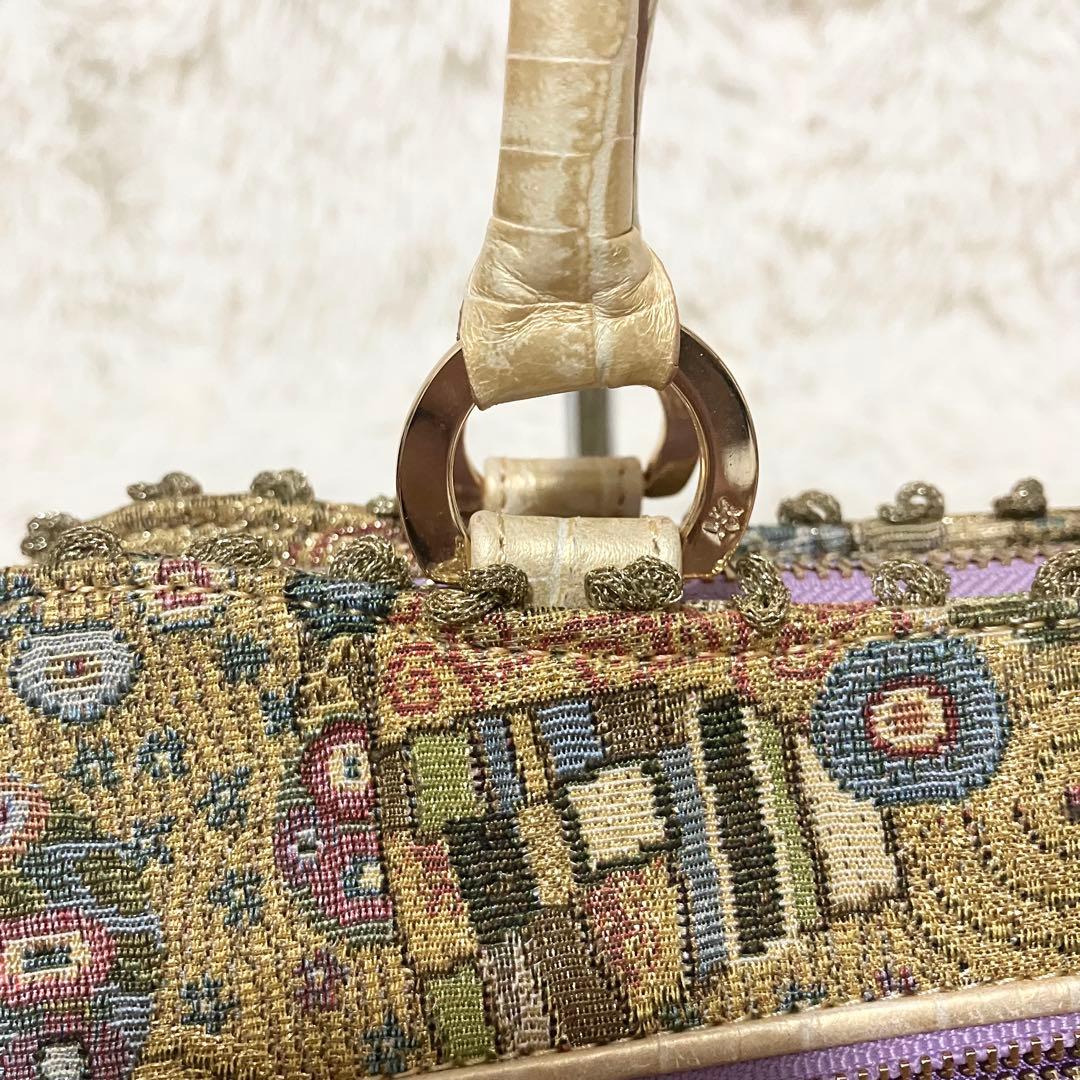 【未使用】Think beeゴールデンクリムト ハンドバック スパンコール 刺繍