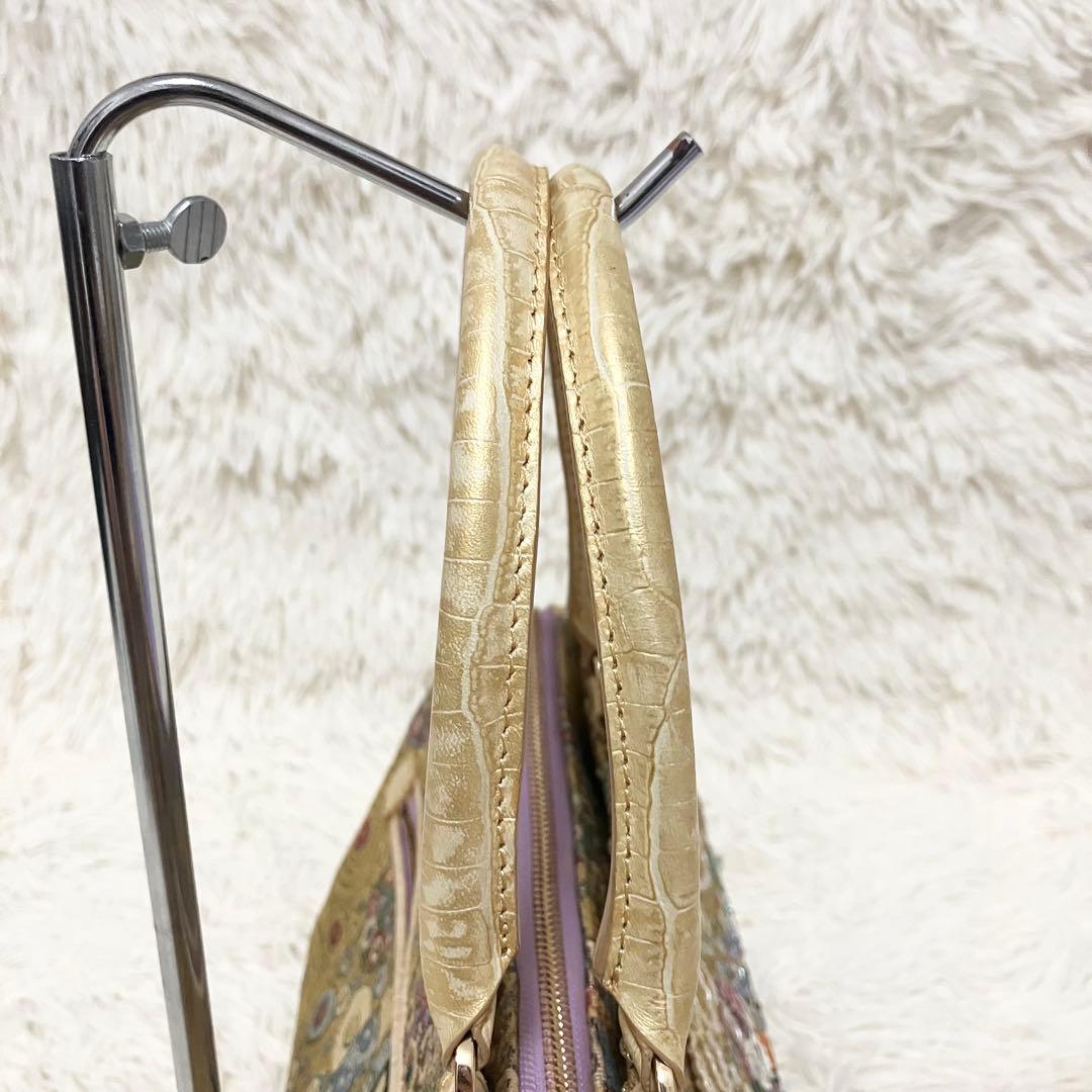 【未使用】Think beeゴールデンクリムト ハンドバック スパンコール 刺繍