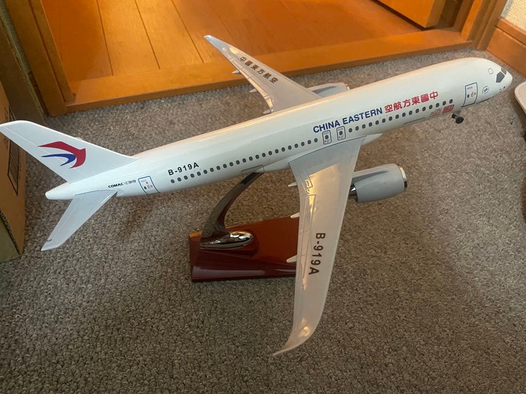 お*ん様 【希少品】C919 1/100 世界初の中国産旅客機 37cm 金属製