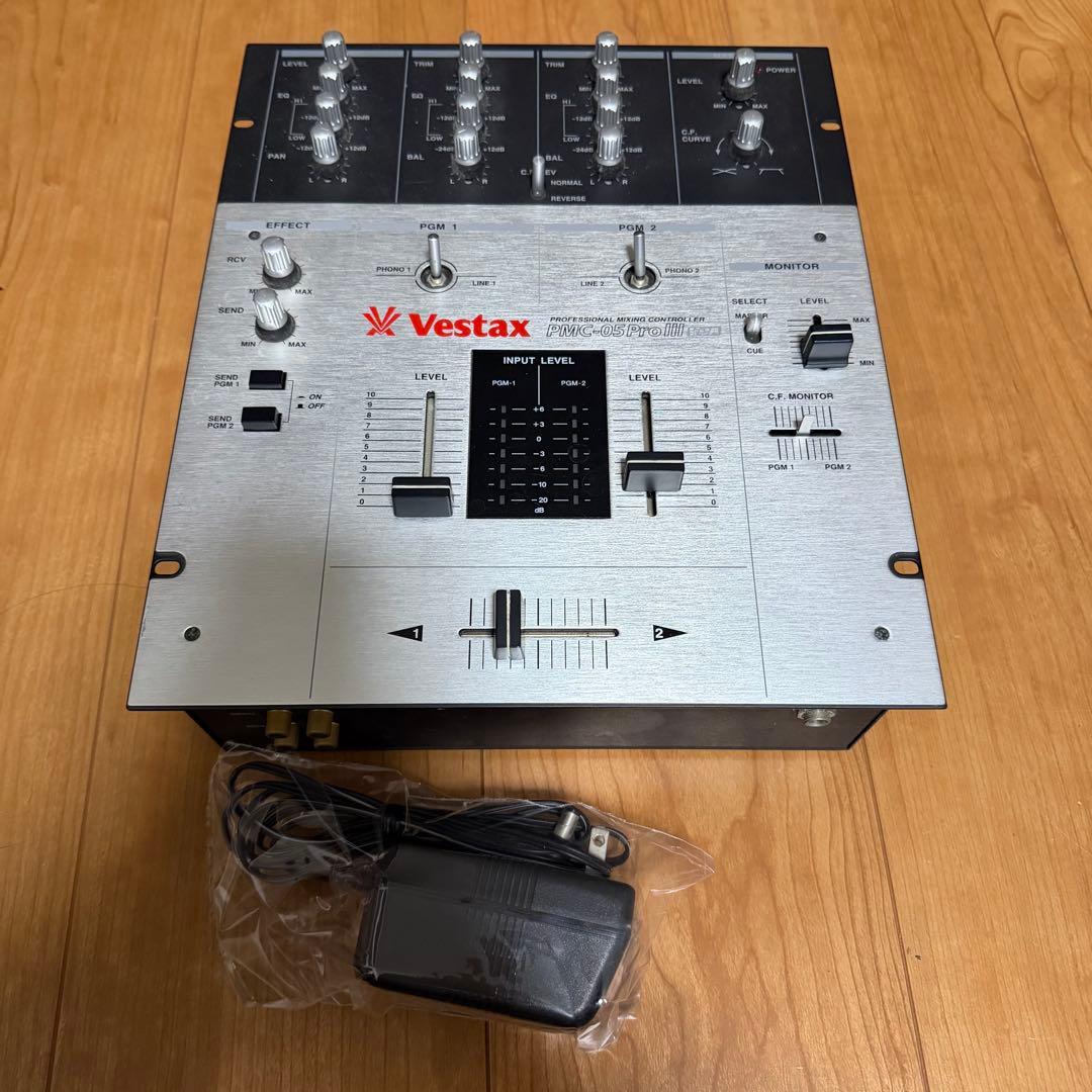Vestax pmc-05 pro Ⅲ DJ ミキサー　純正アダプター付き