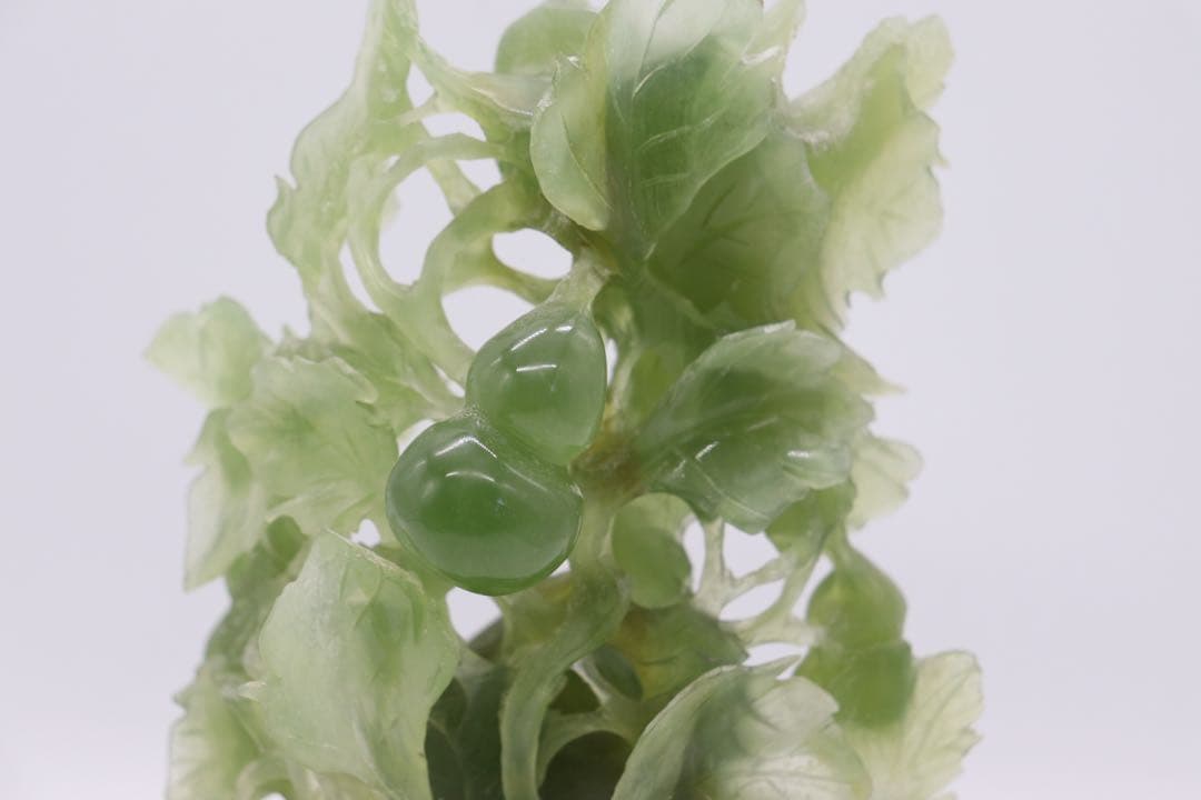 玉製　鳥瓢箪　置物　送料込み250205