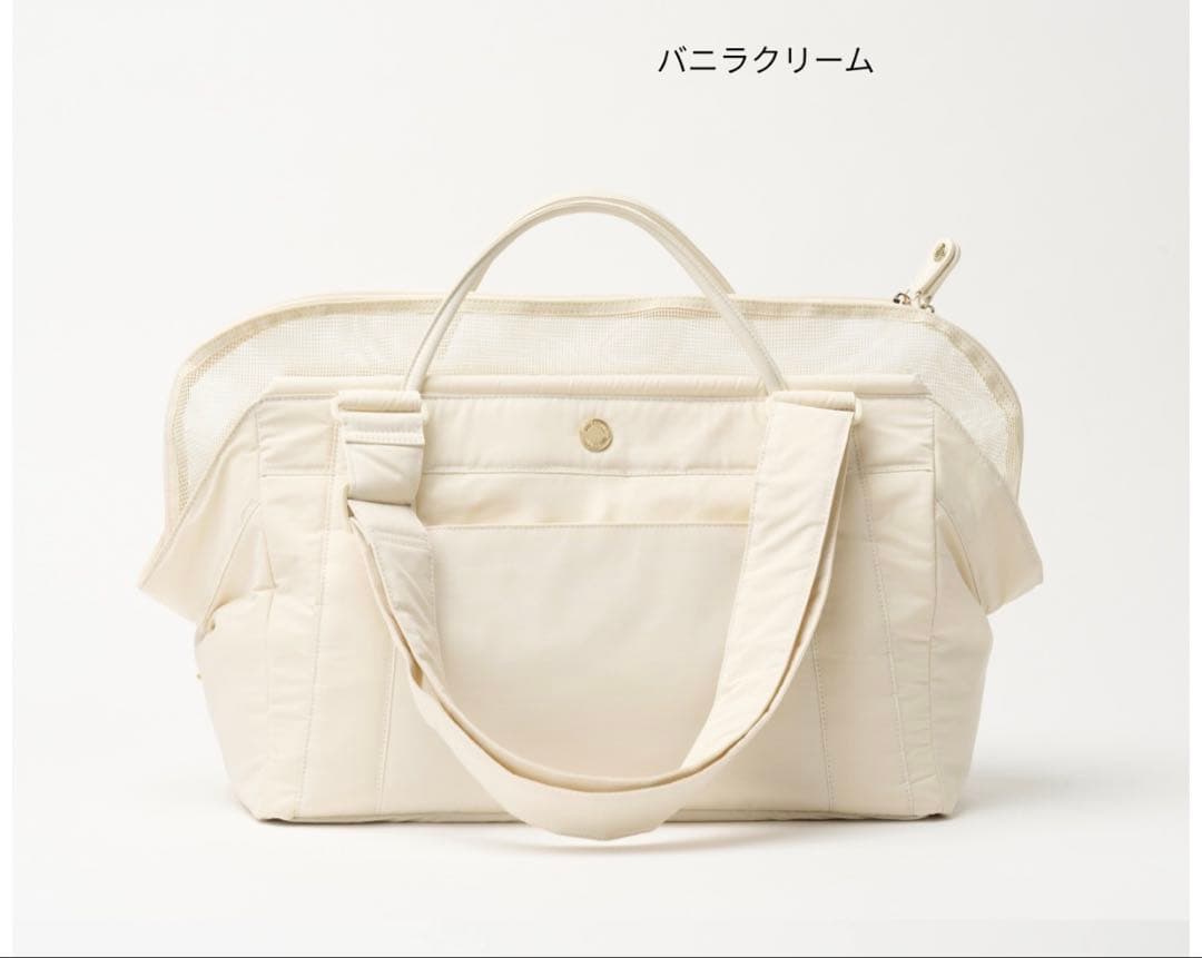 【美品】MILLIONG コットンキャンディバッグ バニラクリーム M
