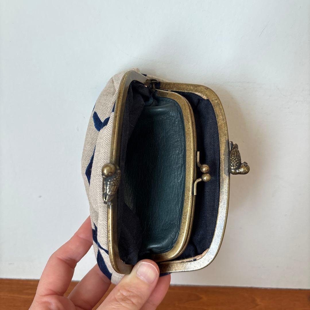 【再値下げ！売り切りたい！】ミナペルホネン　がま口ポーチ　Runrunrun