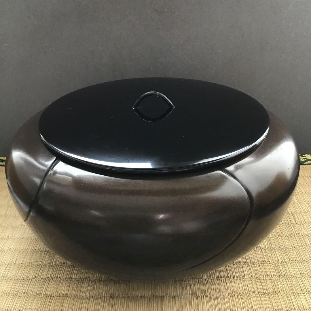 茶道具　水指　捻子梅水指(金属製)塗の蓋付　駒方米山作　共箱　紙箱　S246MS