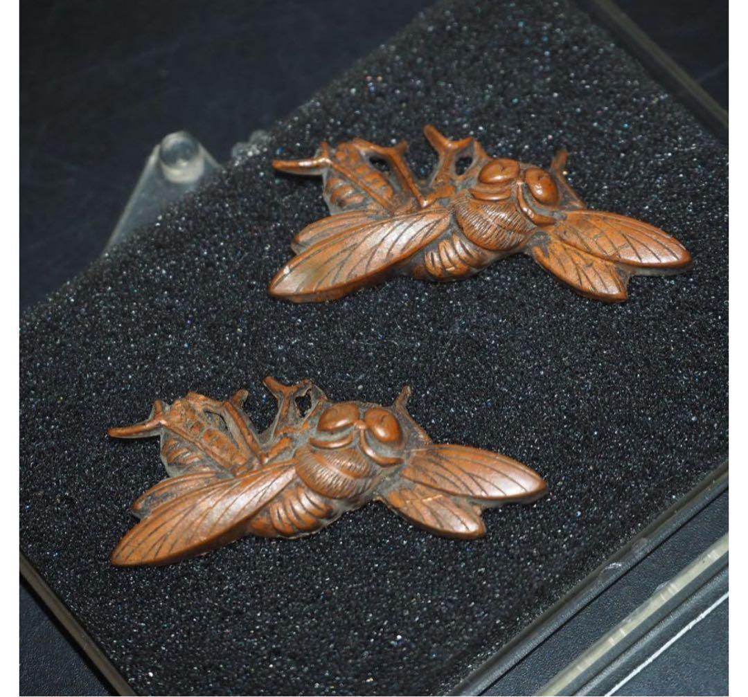 送料無料　細密　オオスズメバチ　目貫　刀装具　刀剣美術