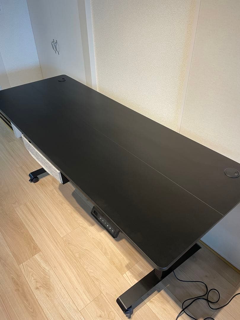 [美品] 電動昇降デスク 幅160cm 奥60cm 引出し付き