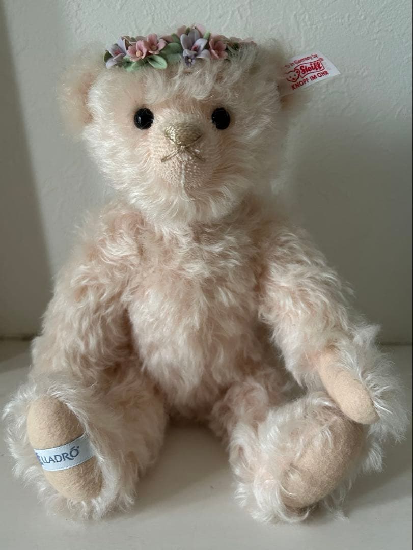 Steiff × Lladró コラボ テディベア 花冠付き 希少 限定