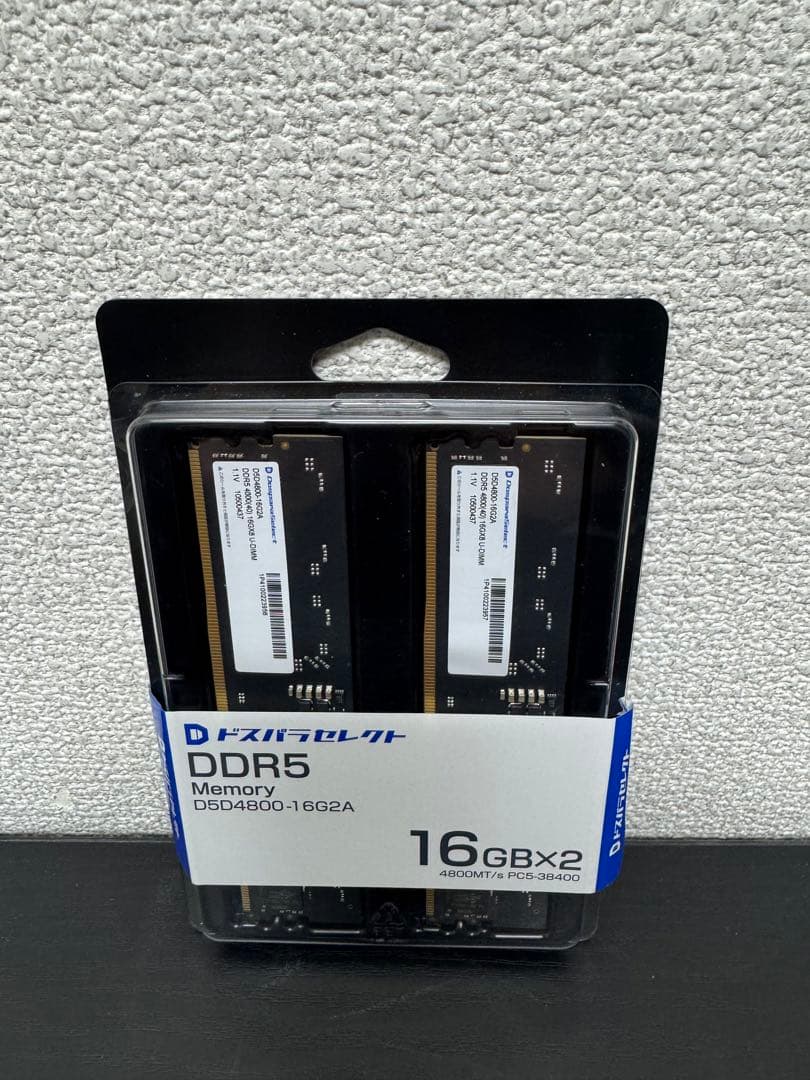 ドスパラセレクト DDR5 4800MHz 32GBメモリ16GB×2