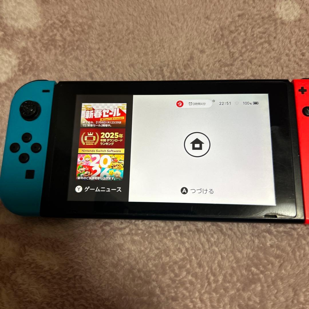 h*e様 Nintendo Switch 本体 青/赤