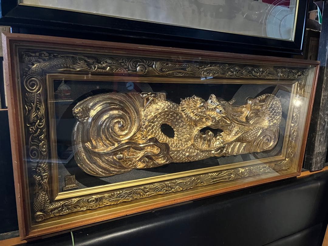 龍の額縁 金龍 龍 龍年 干支 縁起物 金龍の額