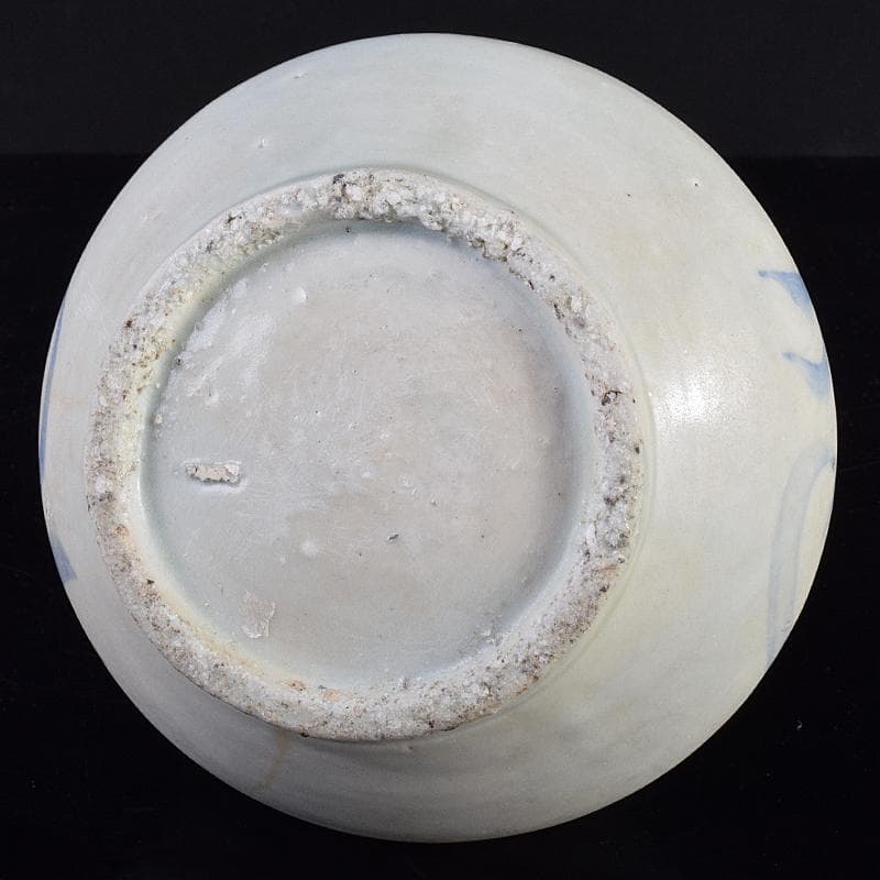 朝鮮美術　李朝　高麗白磁　辰砂染付　花文瓶　壺　M　R7653