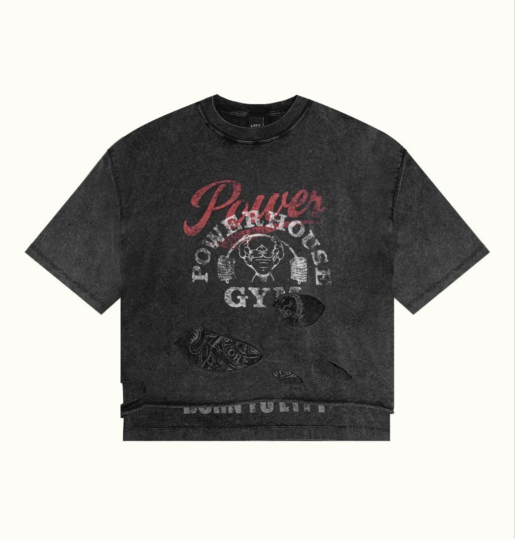 Powerhouse Gym ダメージ加工Tシャツ　Mサイズ