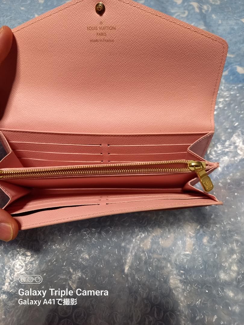 LOUIS VUITTON 折り財布 ピンク ベージュ