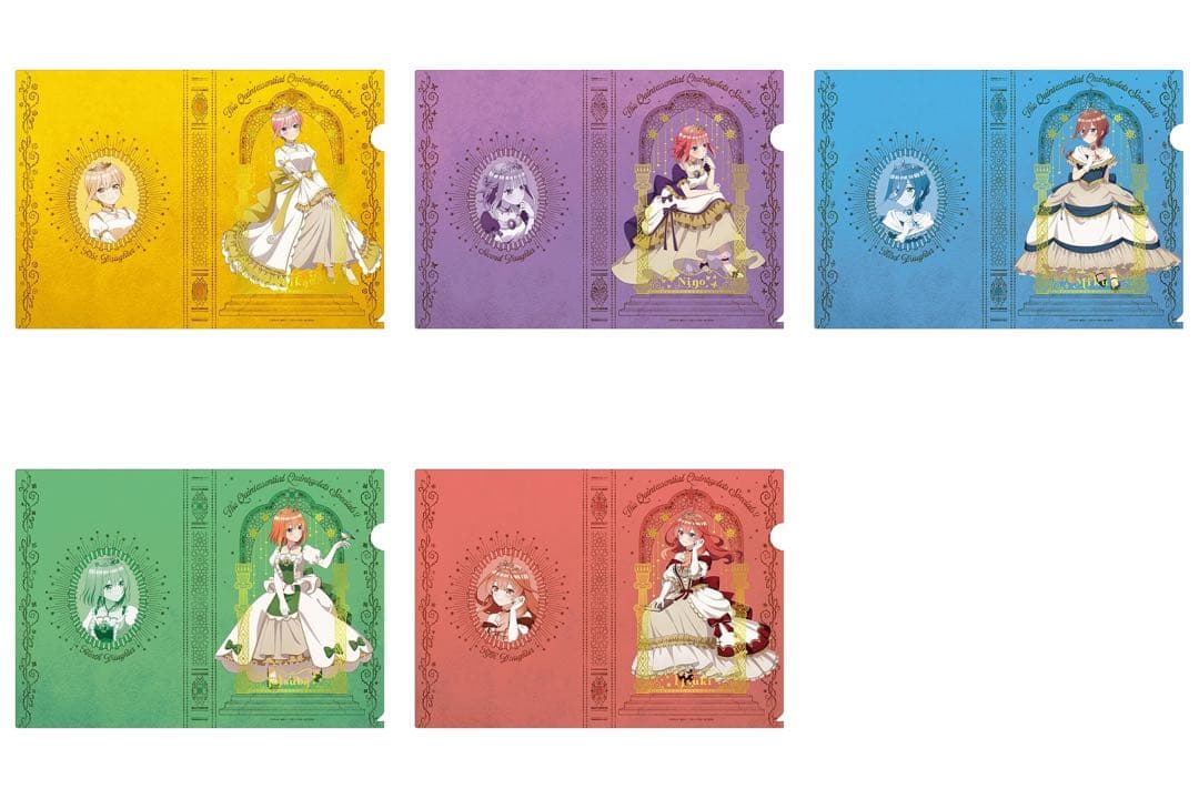 【たろ】五等分の花嫁 クリアファイル ゴシックアイドル 全種セット