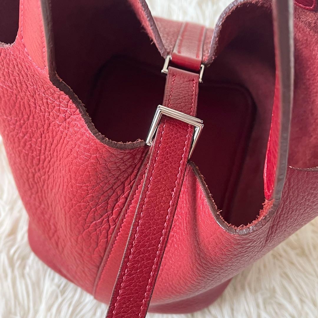 HERMES ハンドバッグ　ピコタン　PM トリヨンクレマンス　ルージュ