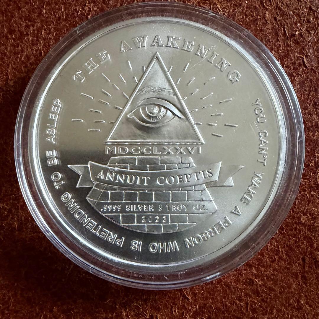 激レア☆大型 銀貨 2022 Awakening 5oz 純銀 シルバー
