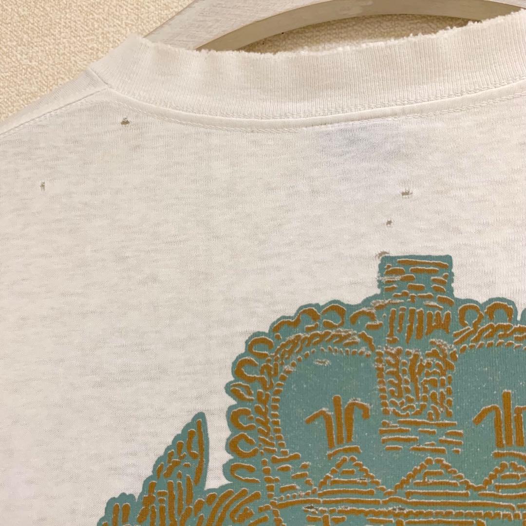 80s 前期 STUSSY USA製 黒タグ SS リンク エンブレム Tシャツ