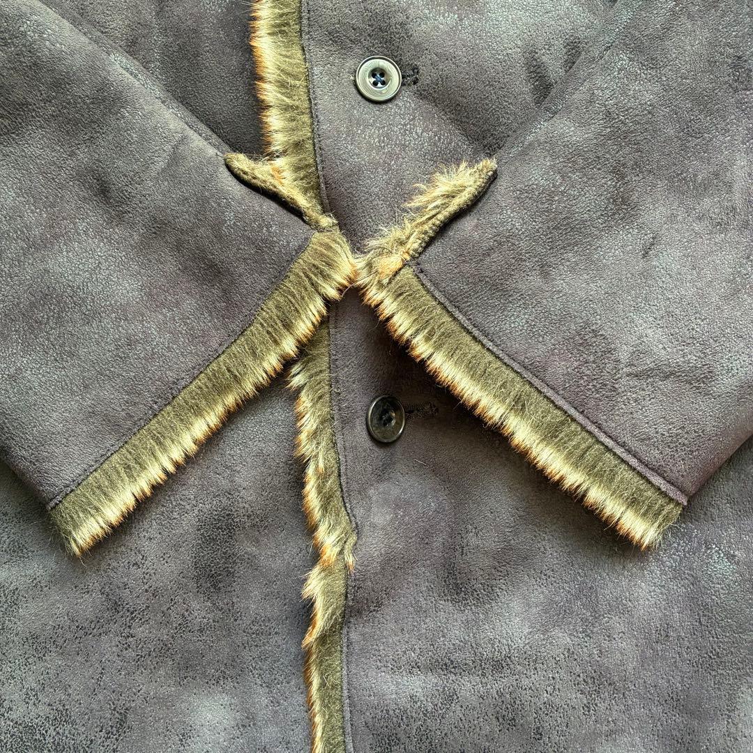 【激レア】ユーピーレノマ ムートンコート ファー 毛皮 極暖 LL 大きいサイズ