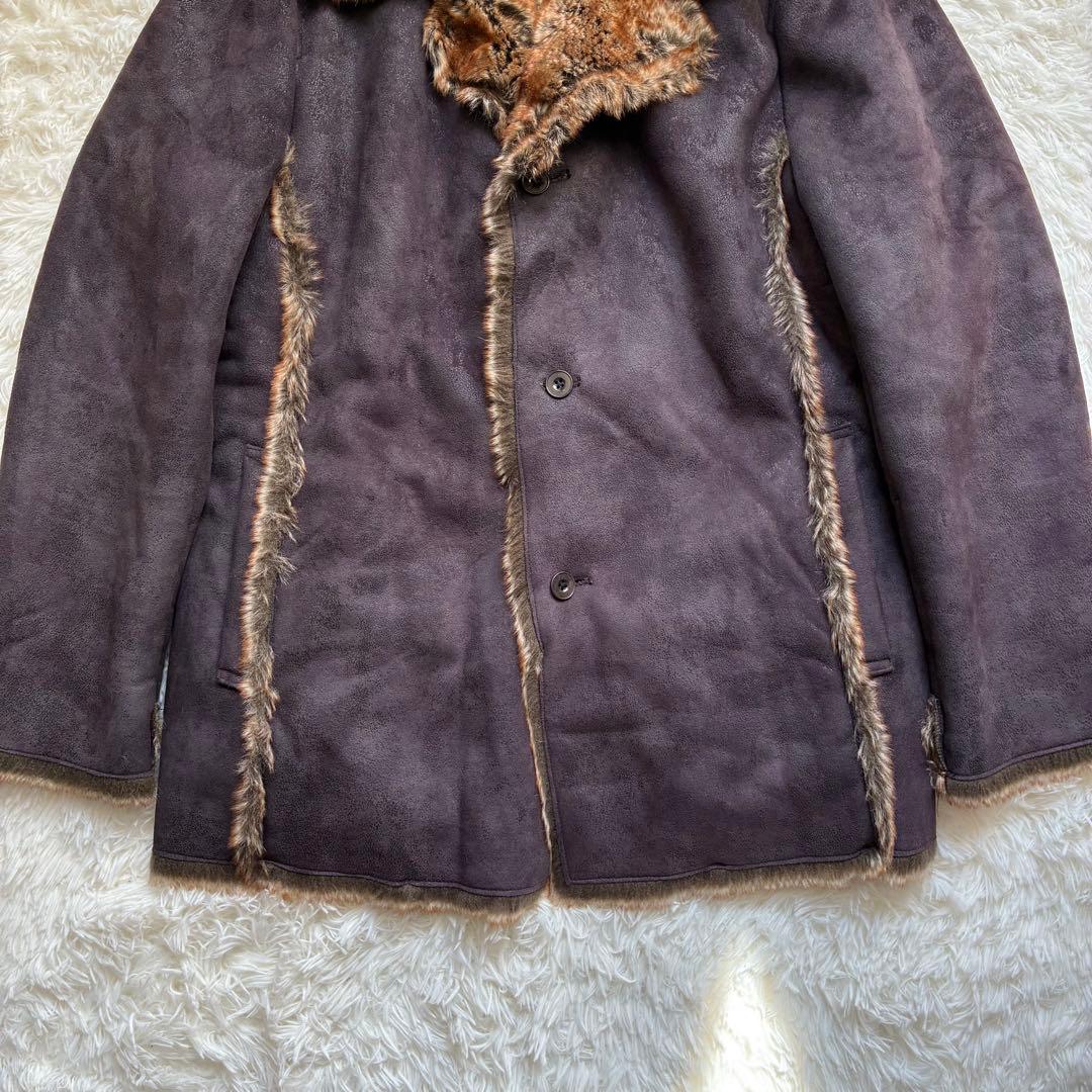 【激レア】ユーピーレノマ ムートンコート ファー 毛皮 極暖 LL 大きいサイズ