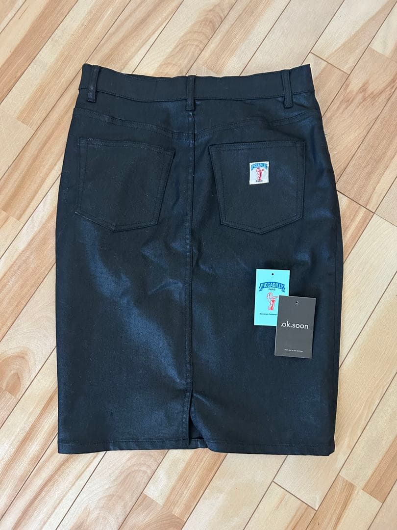 ok.soon×piccadilly デニムミドルスカート　 BLACK