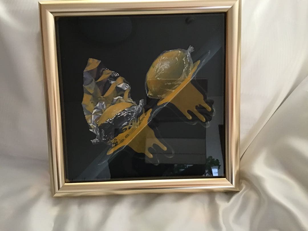 絵画　作家様　山口貞次　檸檬　インテリア　黒