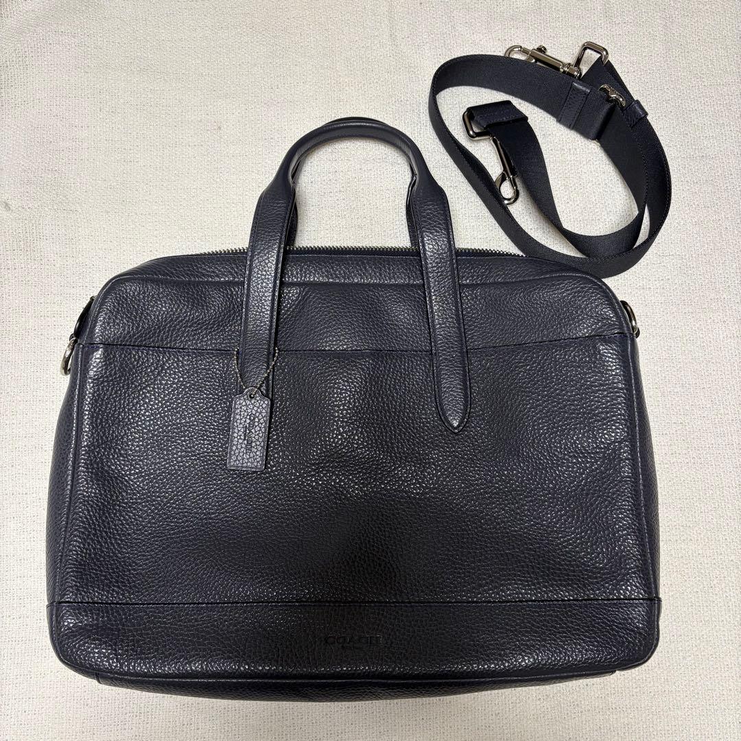 COACH F11319 ハミルトン ペブルドレザー ビジネスバッグ GRY