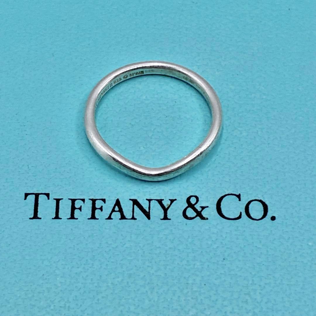 【美品】ティファニー　10.5号　カーブド　バンド　リング　指輪　シルバー