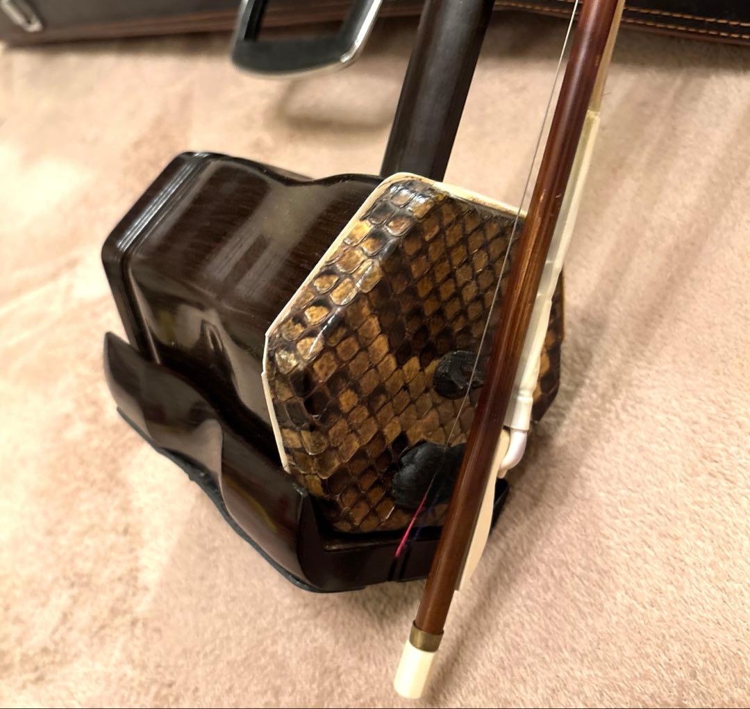 ［安いです］二胡　敦煌牌　老紅木　金星入り