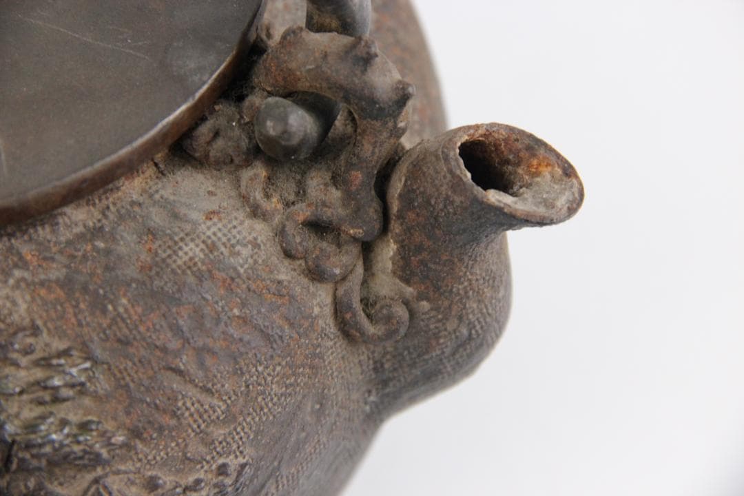 亀文堂　銀象嵌提手　梅図提手 月下湖景 琵琶湖 1400ml EU11-11