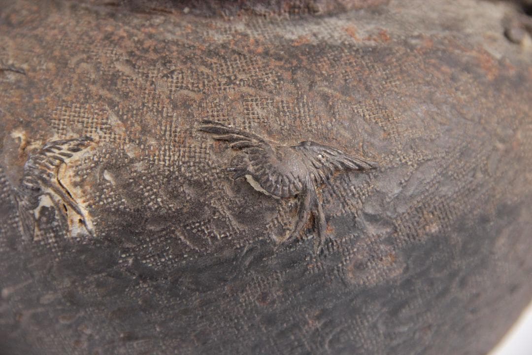 亀文堂　銀象嵌提手　梅図提手 月下湖景 琵琶湖 1400ml EU11-11