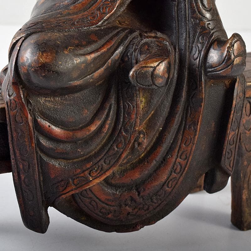 仏教美術　古銅　和尚像　僧侶像　人物像　置物　仏像　M　R8410