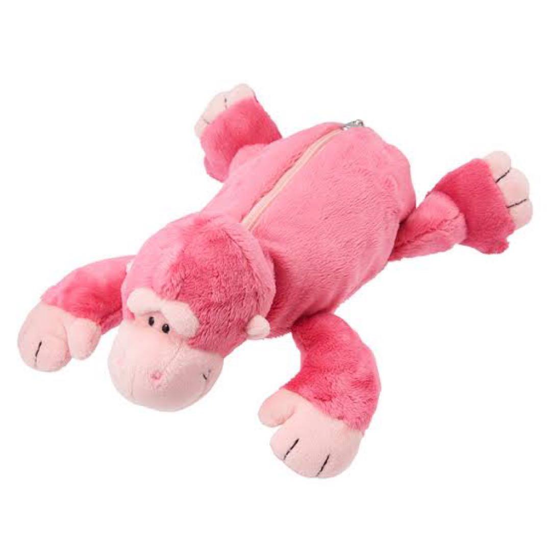 nici　PLAZA限定　ニキ　ゴリラ　ピンク　ペンポーチ　筆箱　NICI