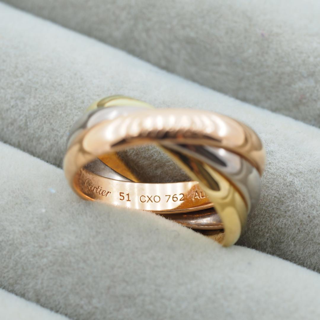 カルティエ トリニティ クラシック 3.2mm スリーカラー リング K18