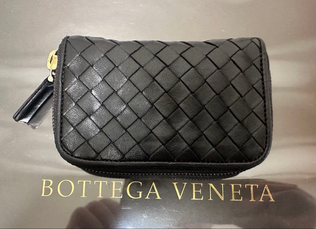 ★【付属品付】ボッテガヴェネタ イントレチャートケース/ラム/黒/3️⃣✨✨