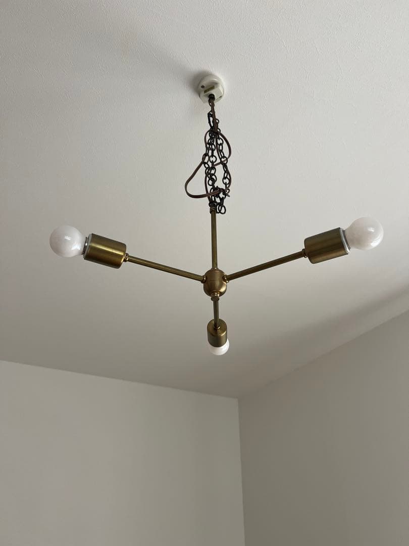 【美品】POINT No.39 真鍮 3灯 ペンダントライト OPL069