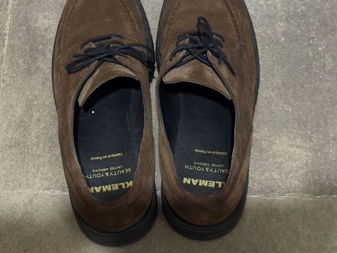 極美品　KLEMANクレマン　スエード　ダークブラウン　サイズ41 使用感極少